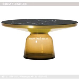 Glass Coffee Table, White Round Coffee Table Coffee & Center Table Online