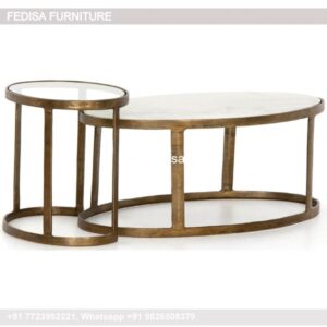 Round Coffee Table, White And Oak Coffee Table Coffee & Center Table Online