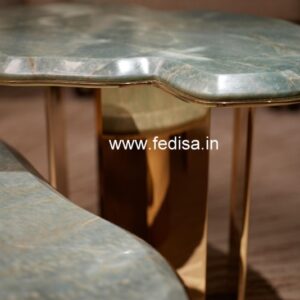 Round Coffee Table, Hammered Metal Side Table Coffee & Center Table Online