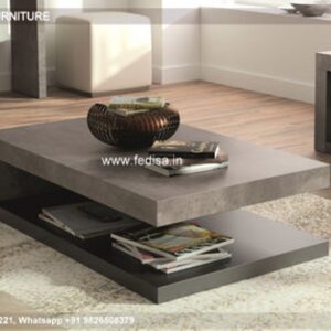 Coffee Table With Storage, Wood And Steel Coffee Table Coffee & Center Table Online