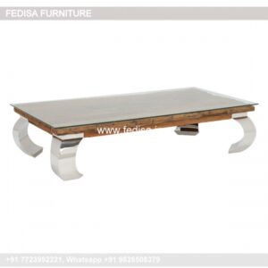 Wood Coffee Table, Brass Coffee Table Coffee & Center Table Online