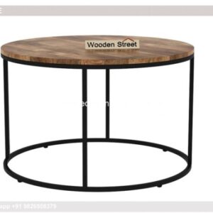 Wood Coffee Table, Rustic Round Coffee Table Coffee & Center Table Online