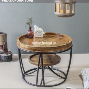 Wood Coffee Table, Slab Coffee Table Coffee & Center Table Online