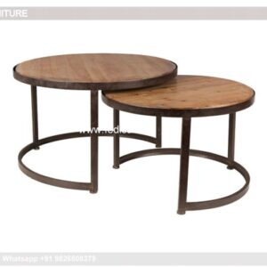 Nesting Tables, White And Oak Coffee Table Coffee & Center Table Online