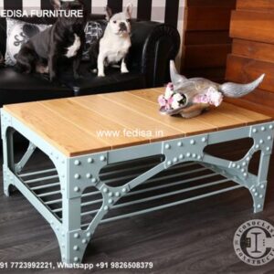 Ottoman Coffee Table, Industrial Style Side Table Coffee & Center Table Online