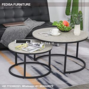Wood Coffee Table, Nesting Tables Round Coffee & Center Table Online
