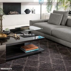 Black Coffee Table, Large Square Glass Coffee Table Coffee & Center Table Online