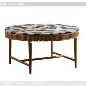 Marble Side Table, Round Drum Coffee Table Coffee & Center Table Online