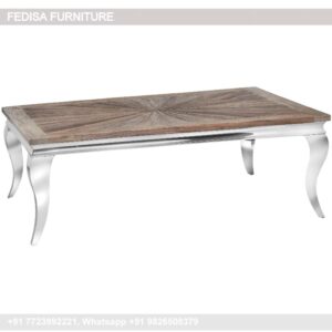 Live Edge Coffee Table, White Marble Side Table Coffee & Center Table Online