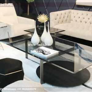 Acrylic Coffee Table, White Oak Side Table Coffee & Center Table Online