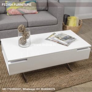 Live Edge Coffee Table, White And Oak Coffee Table Coffee & Center Table Online