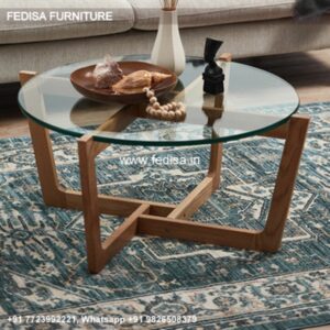 Rustic Coffee Table, Solid Wood Drum Coffee Table Coffee & Center Table Online