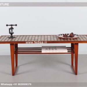Rustic Coffee Table, Wood Metal Coffee Table Coffee & Center Table Online