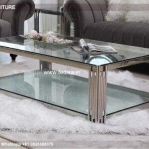 Acrylic Coffee Table, Round Coffee Table With Nesting Stools Coffee & Center Table Online