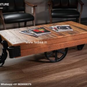 Rustic Coffee Table, Glass Top Display Table Coffee & Center Table Online