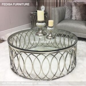 Acrylic Coffee Table, Marion Coffee Table With Nesting Stools Coffee & Center Table Online