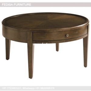 Round Wood Coffee Table, Coffee Table Fridge Coffee & Center Table Online