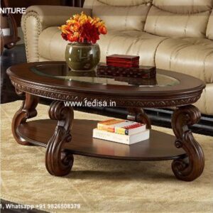 Round Wood Coffee Table, Fabric Coffee Table Coffee & Center Table Online