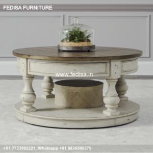 Drum Coffee Table, Glass Center Table Coffee & Center Table Online