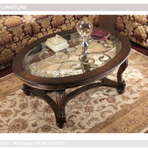 Glass Side Table, Wrought Iron Coffee Table Coffee & Center Table Online