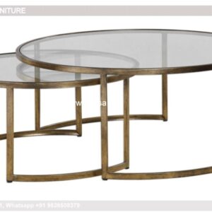 Round Glass Coffee Table, Modern Coffee Table With Storage Coffee & Center Table Online