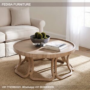 Drum Coffee Table, Living Room Table With Storage Coffee & Center Table Online