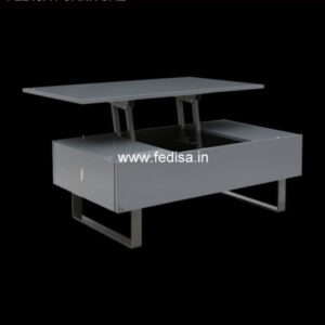 Glass Side Table, White And Oak Coffee Table Coffee & Center Table Online