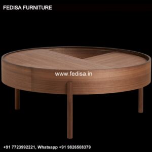 Round Wood Coffee Table, Modern Nesting Tables Coffee & Center Table Online