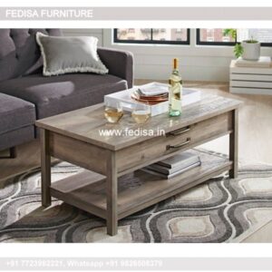 Round Wood Coffee Table, Small Side Table For Living Room Coffee & Center Table Online