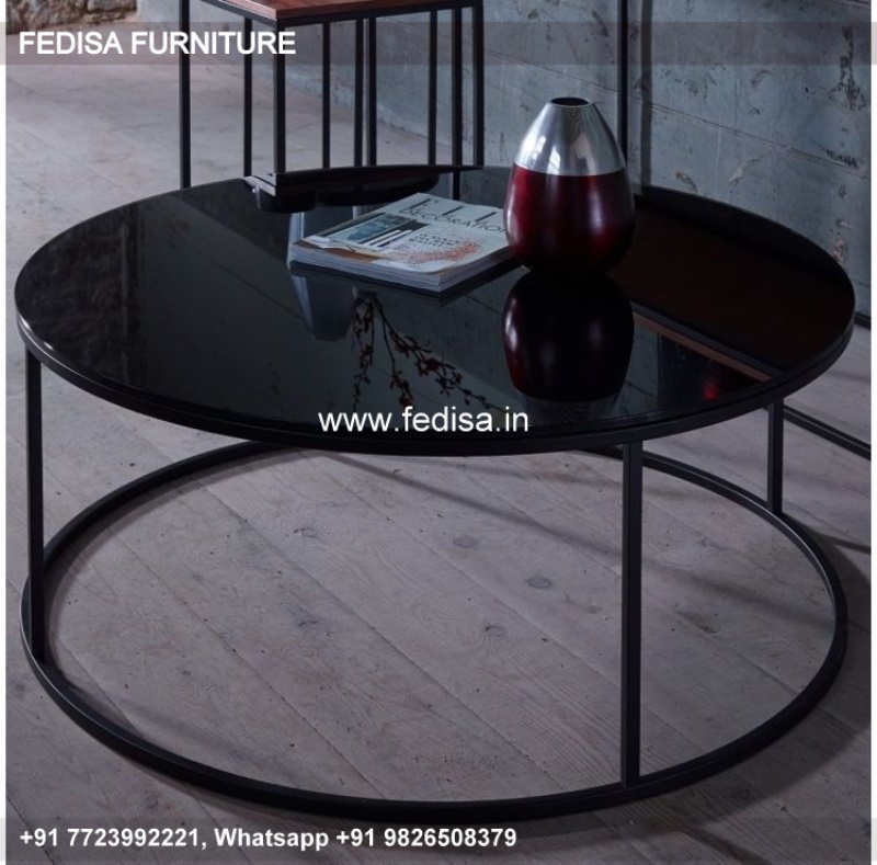 Drum Coffee Table, Limestone Coffee Table Coffee & Center Table Online