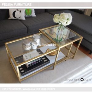 Glass Side Table, Bean Shaped Coffee Table Coffee & Center Table Online