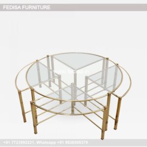 Industrial Coffee Table, Nesting Tables Round Coffee & Center Table Online
