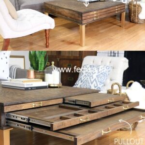 Drum Coffee Table, Black Cocktail Table Coffee & Center Table Online