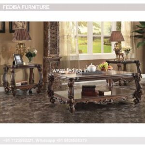 Round Wood Coffee Table, Lana Mirrored Coffee Table Coffee & Center Table Online