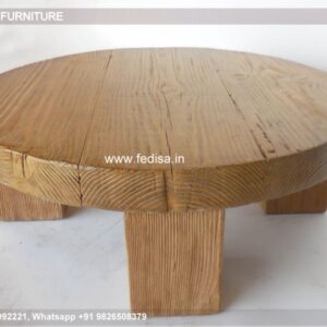 Drum Coffee Table, Black Tempered Glass Coffee Table Coffee & Center Table Online