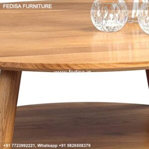 Round Wood Coffee Table, White Trunk Coffee Table Coffee & Center Table Online