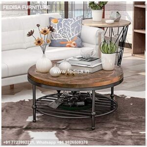 Round Wood Coffee Table, Raw Edge Wood Coffee Table Coffee & Center Table Online