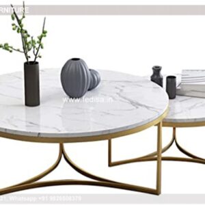 Drum Coffee Table, Pink Marble Side Table Coffee & Center Table Online