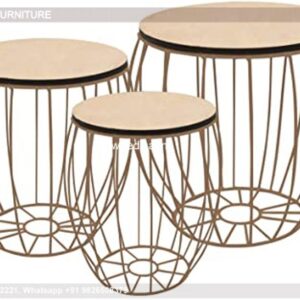 Round Coffee Table With Storage, Footstool Coffee Table Coffee & Center Table Online