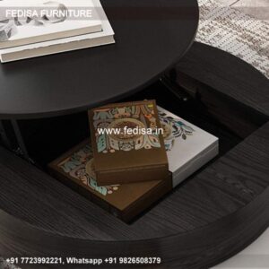 Walnut Coffee Table, Wood And Metal Coffee Table Coffee & Center Table Online