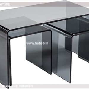 Walnut Coffee Table, Glass And Metal Coffee Table Coffee & Center Table Online
