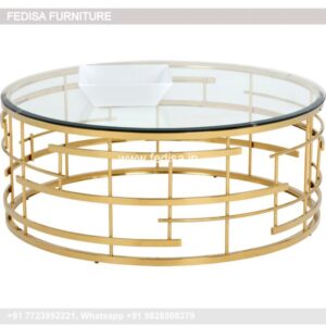 Round Coffee Table With Storage, Farm Style Coffee Table Coffee & Center Table Online