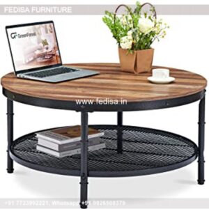 Round Coffee Table With Storage, Coffee And Side Table Set Coffee & Center Table Online