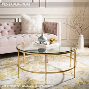 Round Coffee Table With Storage, White Rustic Coffee Table Coffee & Center Table Online