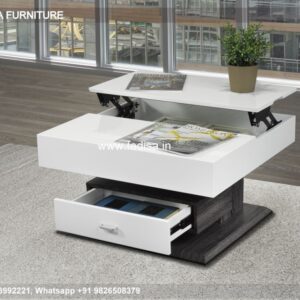 Walnut Coffee Table, Leather Top Coffee Table Coffee & Center Table Online