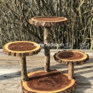 Coffee Bar Table, Solid Wood Drum Coffee Table Coffee & Center Table Online