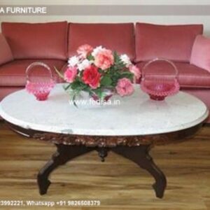 Small Round Coffee Table, Wood And Resin Coffee Table Coffee & Center Table Online