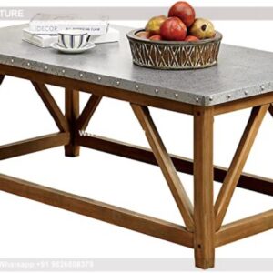 Mirrored Coffee Table, Metal Glass Coffee Table Coffee & Center Table Online