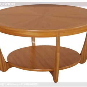 Round Coffee Table With Storage, Square Leather Ottoman Coffee Table Coffee & Center Table Online