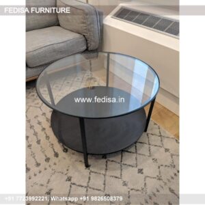 Glass Top Coffee Table, Big Round Coffee Table Coffee & Center Table Online